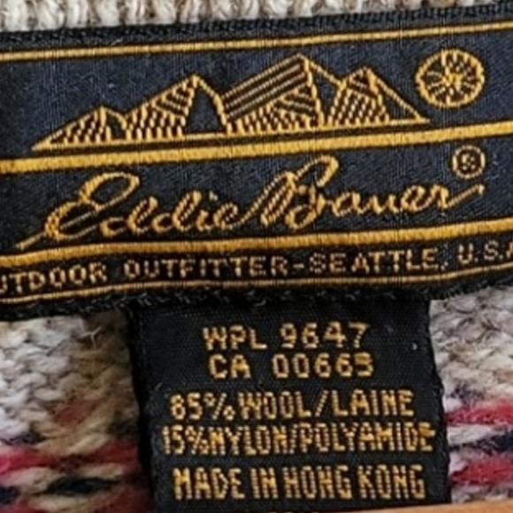 Vintage EDDIE BAUER Wool Cardigan Sweater S/P - Picture 6 of 6